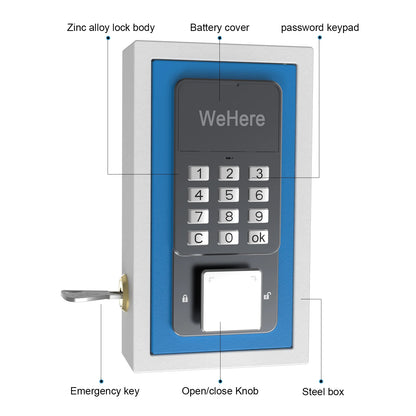 WiFi App Controlled Key Lock Box Black
