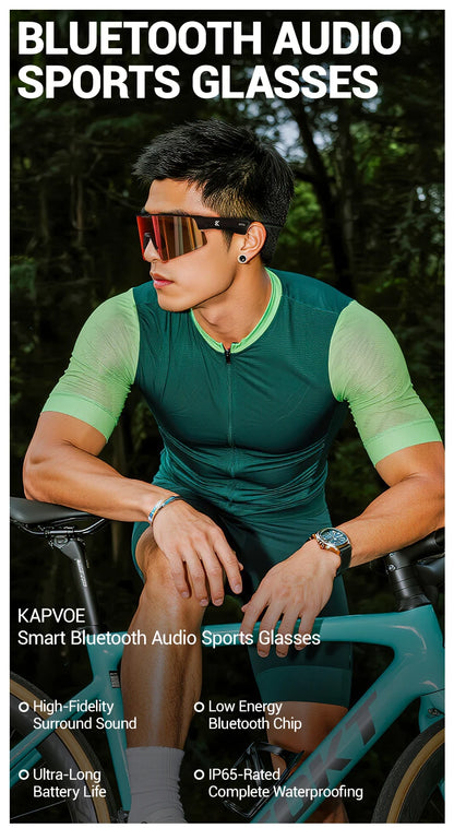Silver Wireless Smart Sunglasses MP3 & Call Enabled for Sports