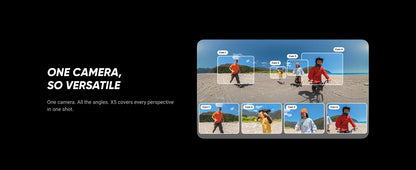 Insta360 X5 Waterproof 8K 360 Camera with Smart Stabilisation and Selfie Effect