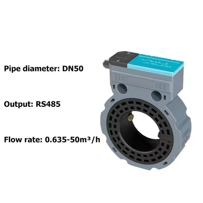 Digital Ultrasonic Flow Meter DN50 Pipeline Water Sensor RS485