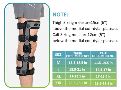 Size S Black Left Hinged Knee Brace
