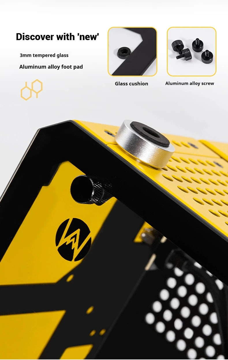 Heavy Duty Mini Desktop Chassis Yellow Air Type C