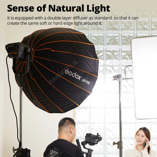 Deep 90cm Softbox for Professional Studio Lighting