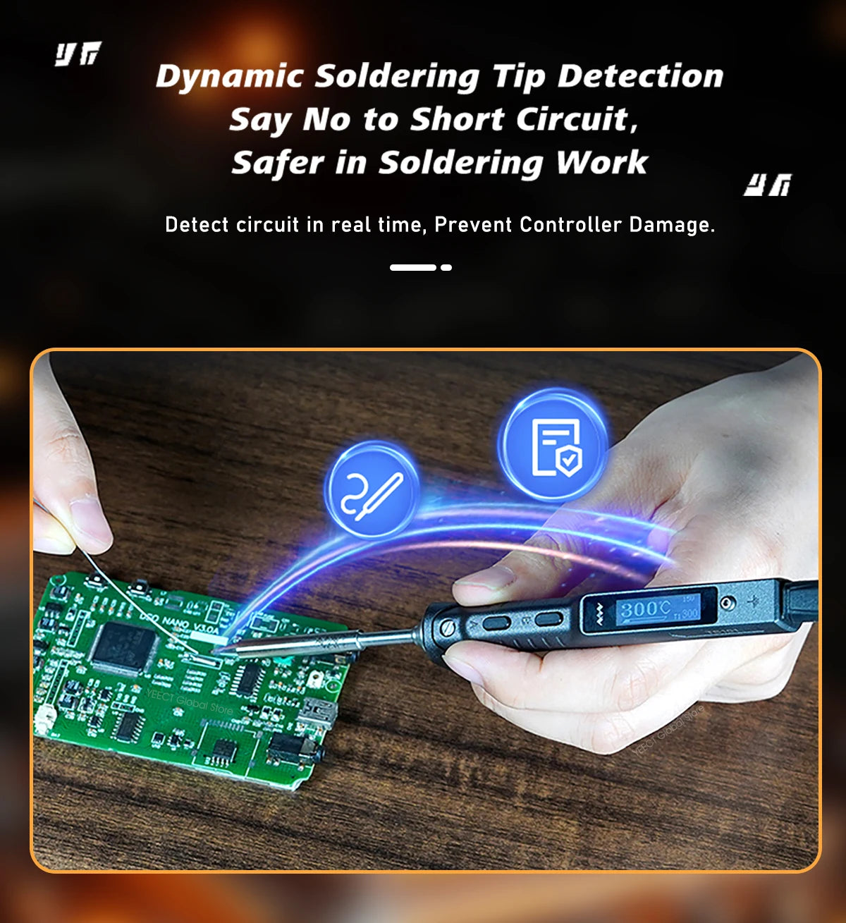 90W USB Electric Soldering Iron Adjustable Temperature