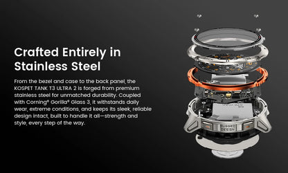 Rugged GPS Smartwatch with Stainless Silver Strap