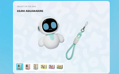 Interactive Sky Blue Electronic Robot Pendant for Play
