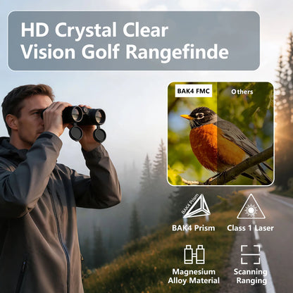 2400m Laser Rangefinder Binoculars 10x42 HD Outdoor Telescope