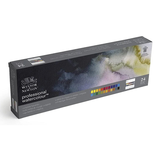 Lightweight Metal Watercolor Palette Box 24 Colours