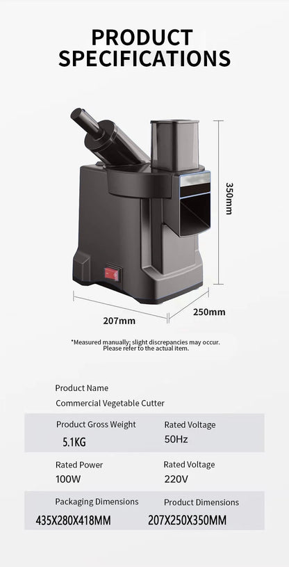 Heavy Duty Electric Vegetable Cutter Dicer Shredder Machine