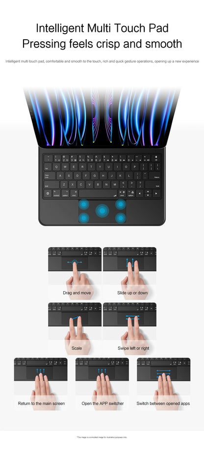 iPad Air 11 Inch M4 Smart Keyboard Case Multi-Touch