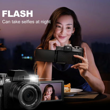 Compact 4K Camera with 48MP and WiFi Features