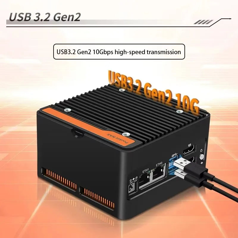 Intel N355 Mini NAS Server 4-Bay NVMe
