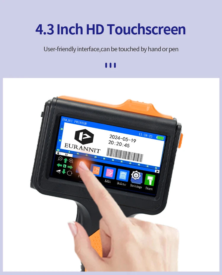 Portable Coding and Label Printer with 2 Inks QR Printing