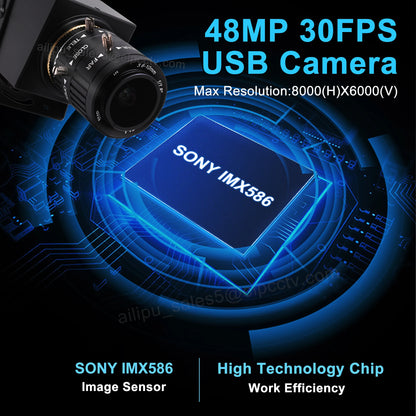 4K 48MP USB Camera with Adjustable Zoom Lens