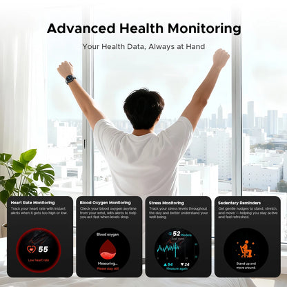 Smartwatch 1.43 Inch 5ATM Health Monitoring Offline Maps