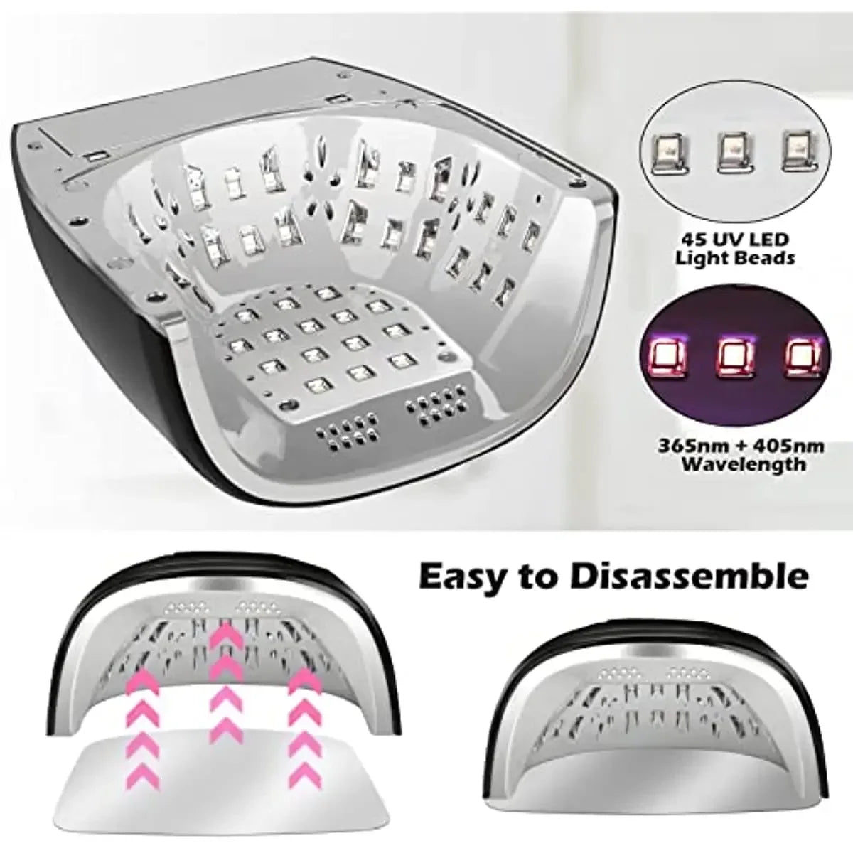 90W Rechargeable Cordless UV LED Nail Lamp