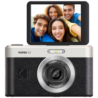 KODAK PIXPRO C1 Compact 13MP Black Camera with Flip LCD