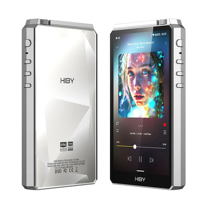 Portable Silver HIFI Music Player WiFi Bluetooth 5.0