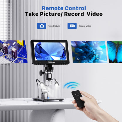 7in IPS HDMI Digital Microscope 16MP 1200X for Soldering