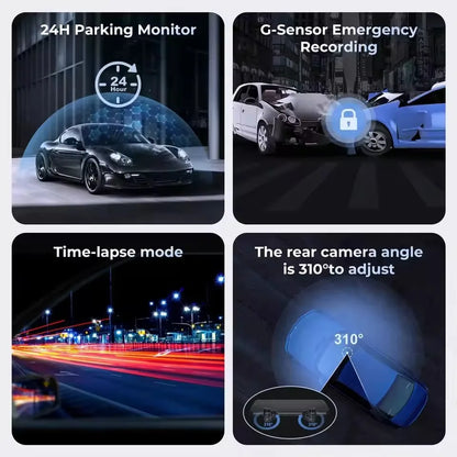 12 Inch 4-Channel Dash Cam 4×1080P GPS WiFi Touchscreen