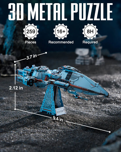 DIY Metal Assembly Puzzle Blue Space Collectible Craft