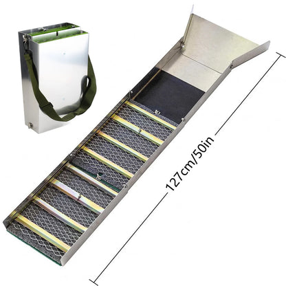 Compact Gold Sluice Box with Foldable Design for Prospecting