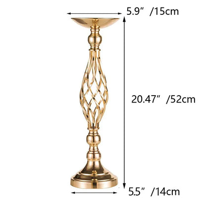 52cm Gold Candelabra Flower Holder 10-Piece Set
