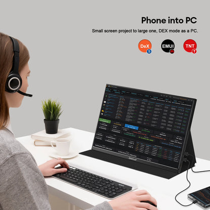 High-Resolution 16" IPS Portable Display 1200P 100% sRGB