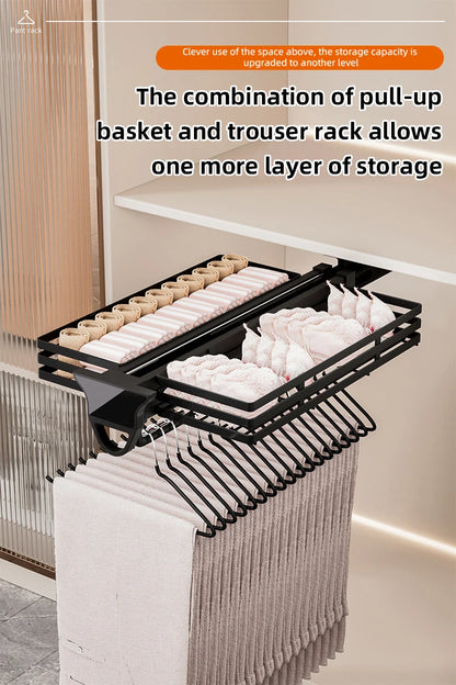 555mm Heavy Duty Pull-Out Pants Rack Soft Close