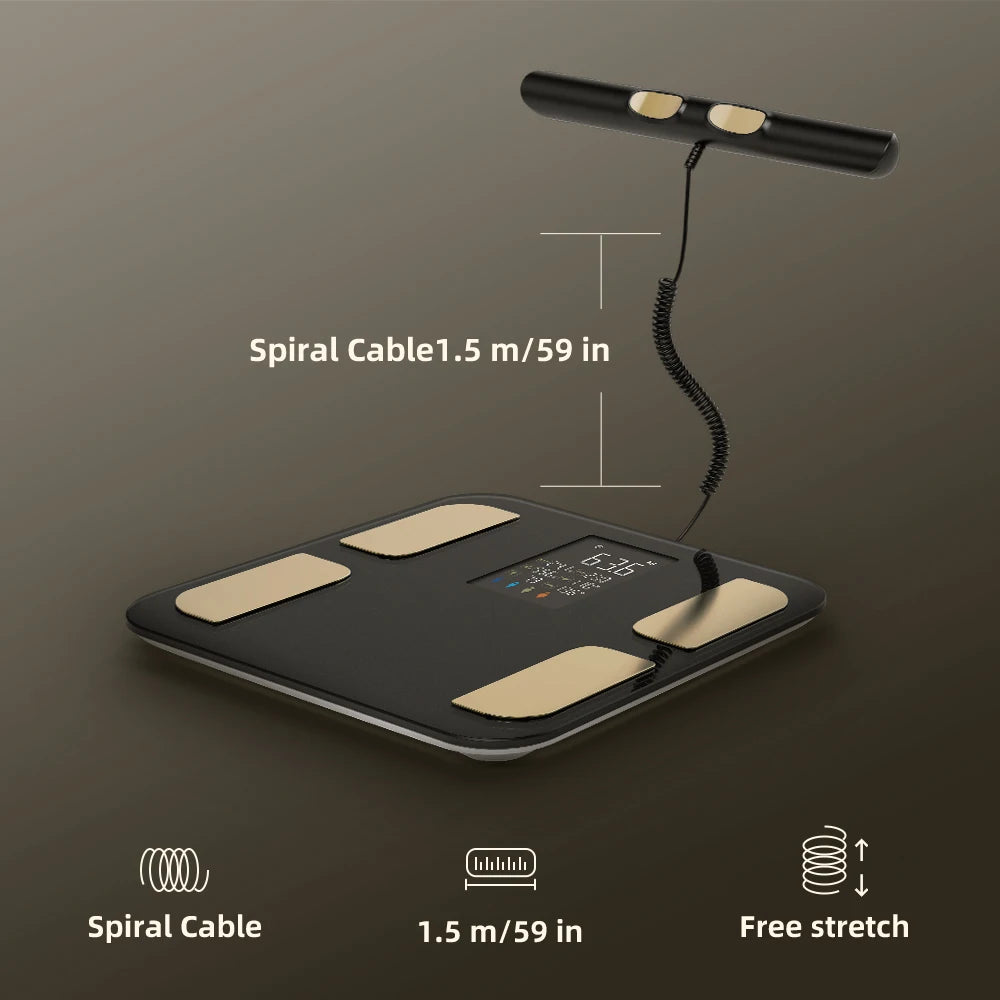 Smart Body Composition Scale with Bioimpedance and Fat Analysis