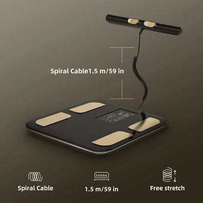 Digital Body Fat Scale with Smart Bioimpedance Tracking