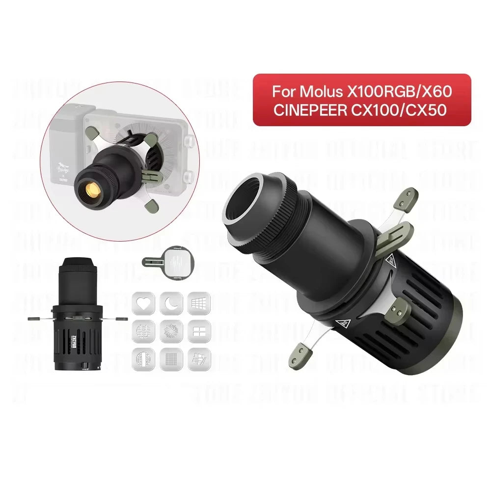 Mini Spotlight Snoot Kit for Bowens Mount Lighting