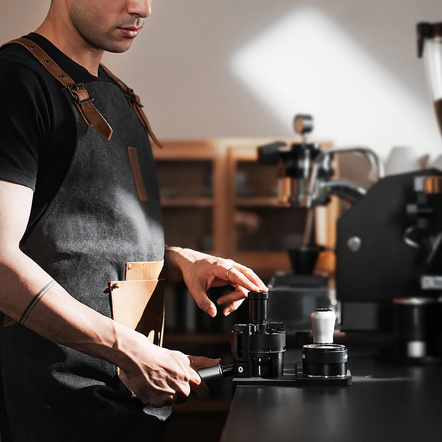 Black 58mm Coffee Stirrer WDT for Consistent Extraction