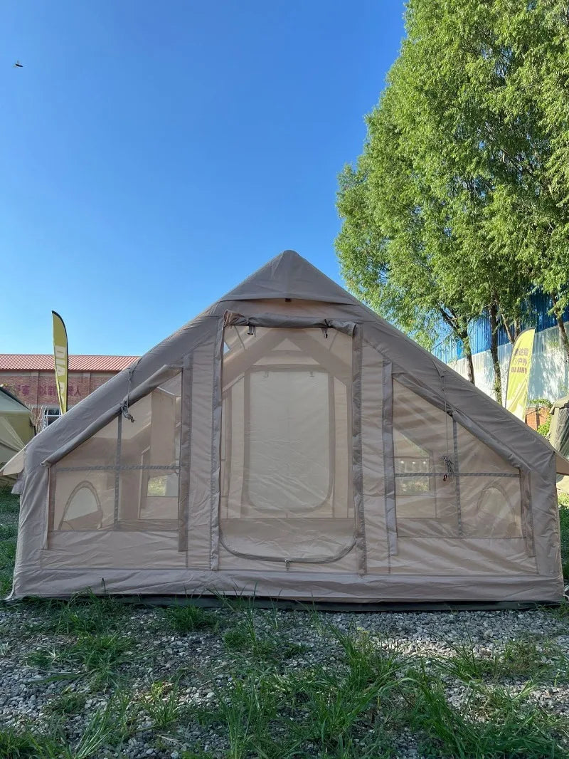 Inflatable Camping Tent with Double Door and Air Pump