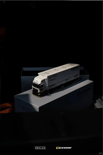 Alloy Diecast Container Trailer Toy for Kids and Collectors