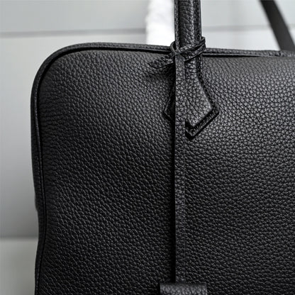 Elegant Everyday Tote Glossy 35cm Large Leather Handbag