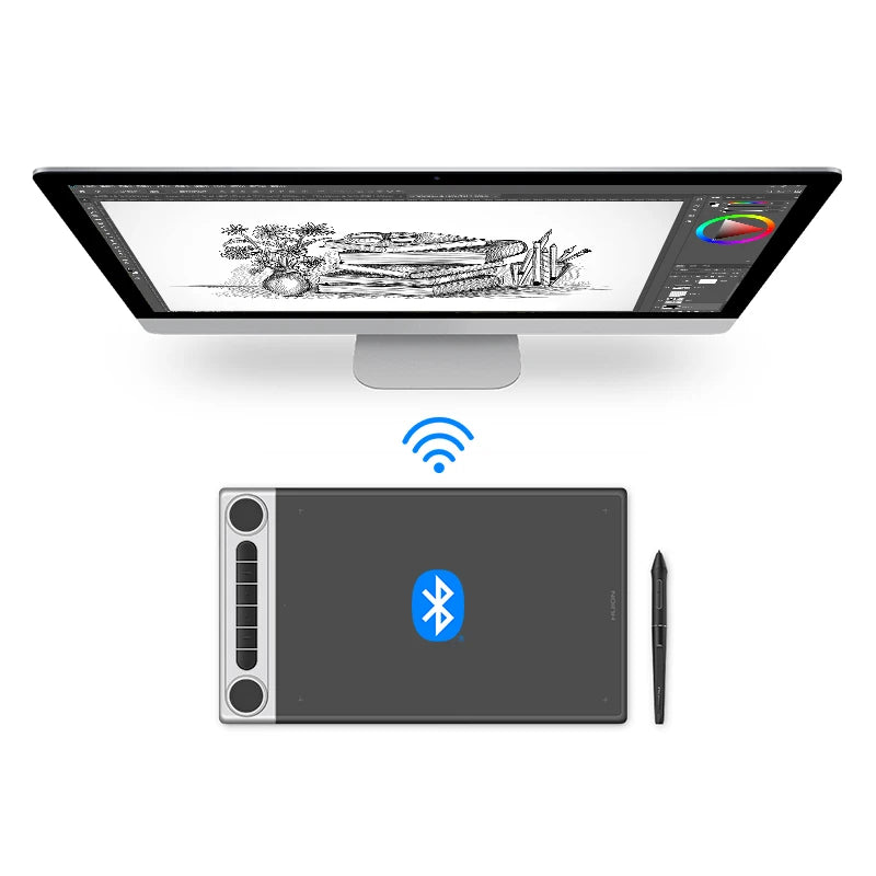 Wireless 10×6 Inch Graphics Tablet with Bluetooth 5.0