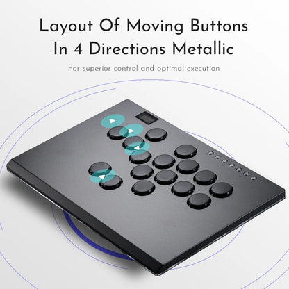 Portable Arcade Controller Leverless Design PC Console Ready