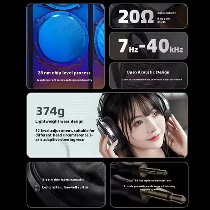 Professional Studio Headphones with Open-Back Planar Design