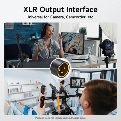 Professional XLR Shotgun Microphone for Video Recording