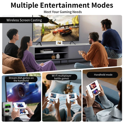 Portable Dual Screen Game Console 4 Inch WiFi Turquoise Blue