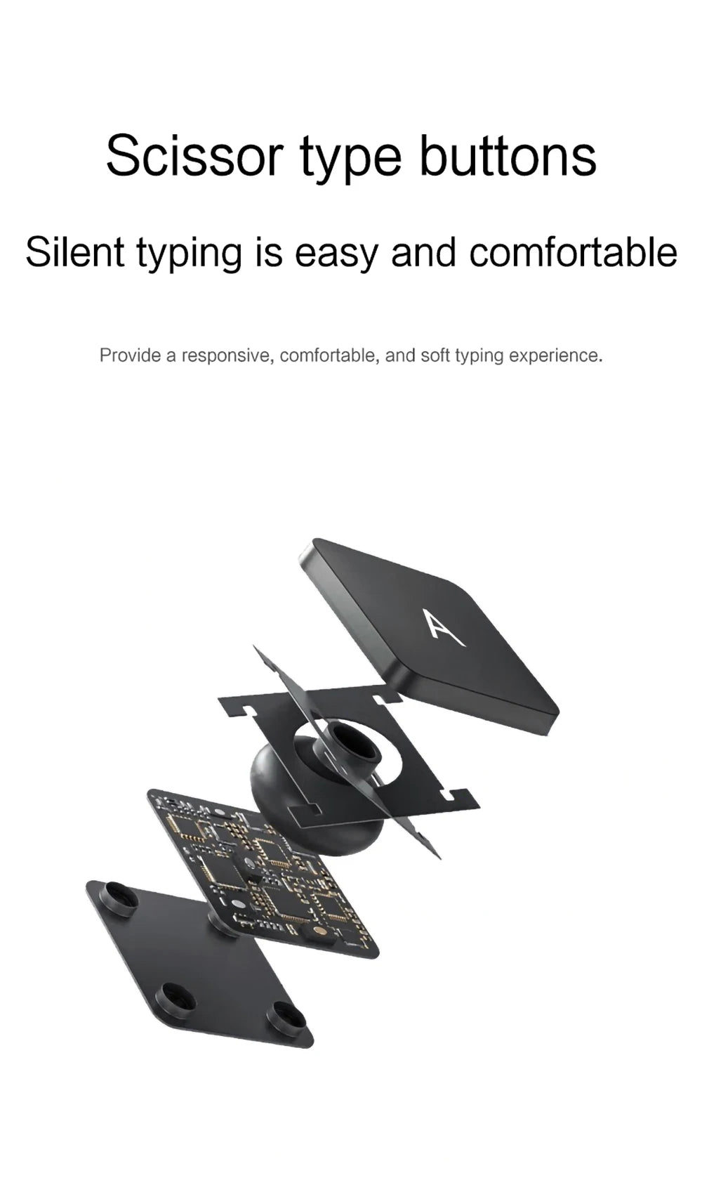 White Tablet Keyboard Case with Touchpad and Backlight