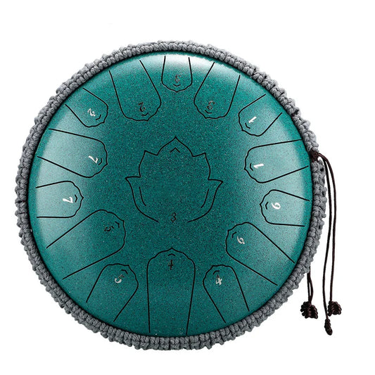 13 Inch Green Steel Drum C Tone Music Instrument