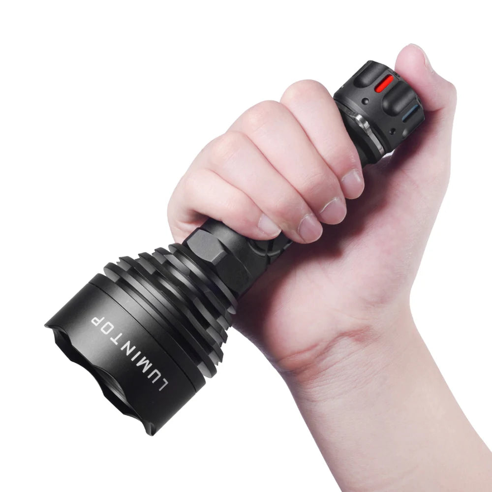 Rechargeable 21700 LEP Flashlight Long‑Range Search Torch