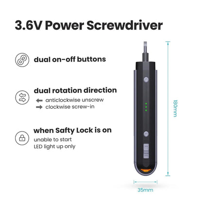 65 in 1 Cordless Electric Screwdriver Set with Tool Tray