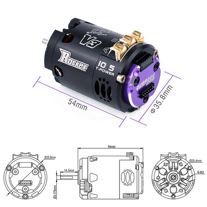 Brushless Sensored RC Motor ESC Combo 130A 17.5T