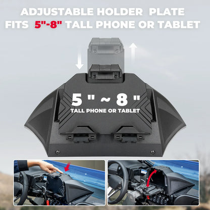 Heavy Duty UTV Device Storage Box with Tablet Mount