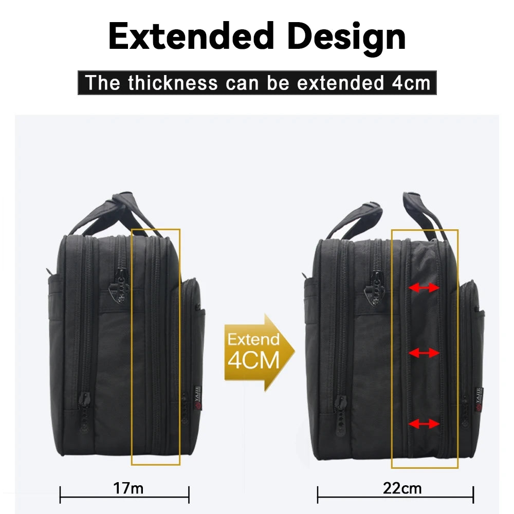 Heavy Duty Business Laptop Bag Large Capacity Shoulder Briefcase