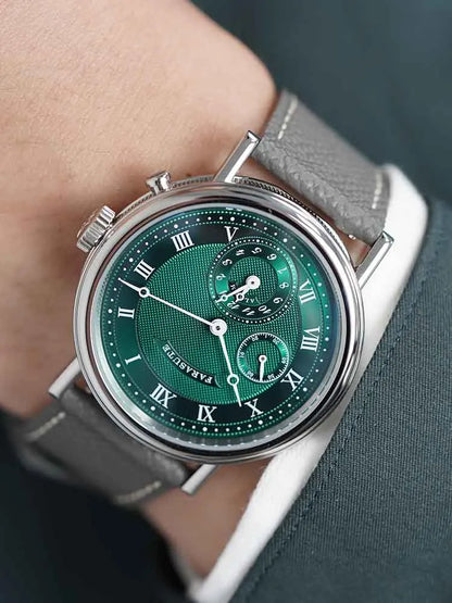 Retro Luxury Quartz Watch Men Waterproof Night Light Green