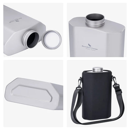 Portable 2.5L Leakproof Camping Bottle Silver